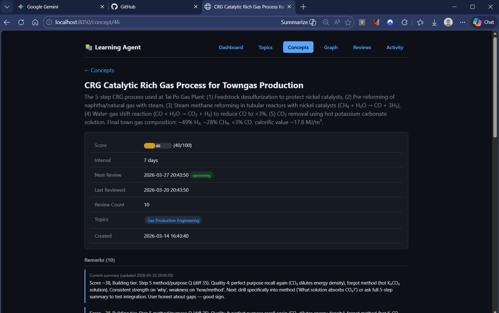 Adaptive AI Study Coach web interface
